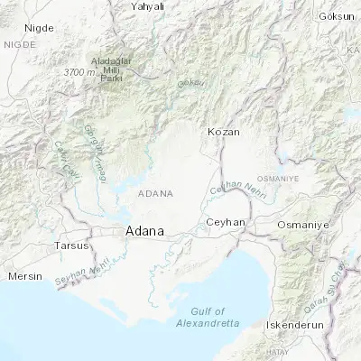 Map showing location of İmamoğlu (37.265060, 35.657170)