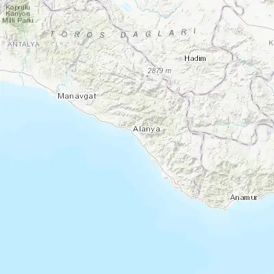 Map showing location of Mahmutlar (36.494630, 32.090850)