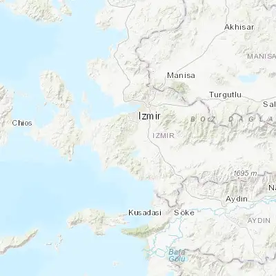 Map showing location of Menderes (38.249630, 27.134290)