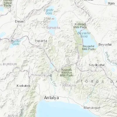 Map showing location of Sütçüler (37.497370, 30.977270)
