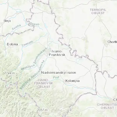 Map showing location of Chornoliztsi (48.832210, 24.898830)