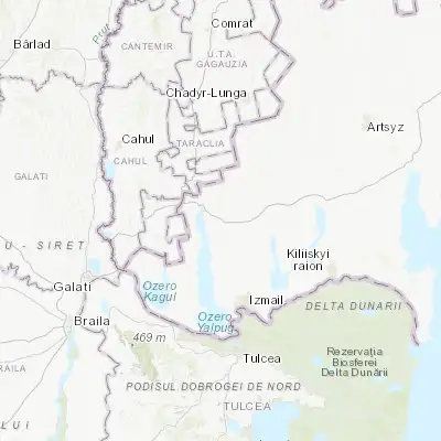 Map showing location of Karakurt (45.640630, 28.705110)