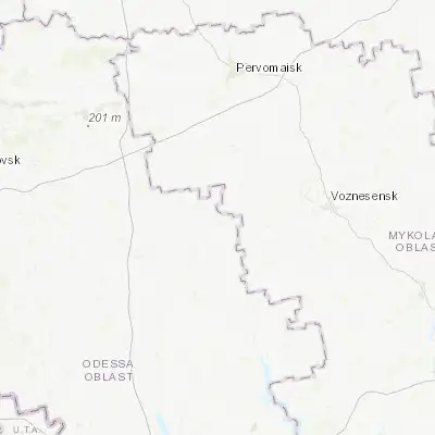 Map showing location of Mykolayivka (47.538980, 30.760070)