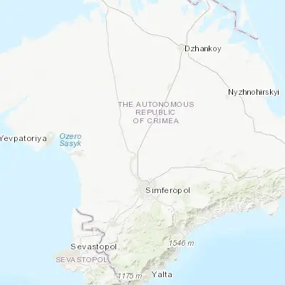 Map showing location of Novoandreyevka (45.199040, 34.093840)
