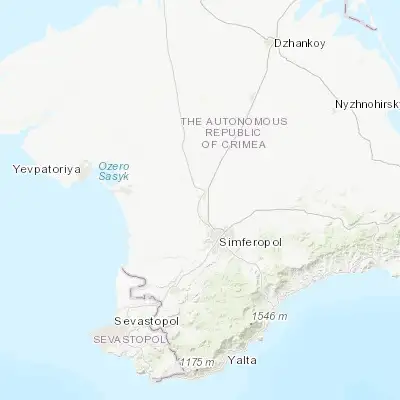 Map showing location of Sofiivka (45.094560, 34.001330)