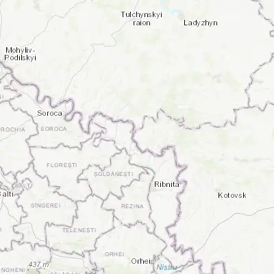 Map showing location of Zahnitkiv (48.047490, 28.886940)