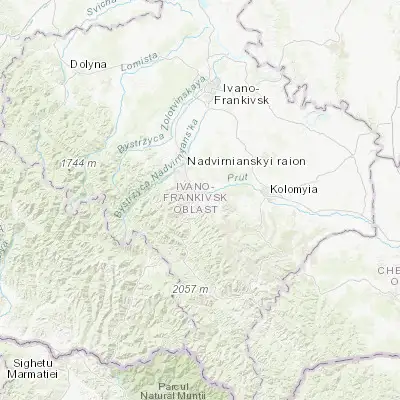 Map showing location of Zarichchia (48.518280, 24.646810)
