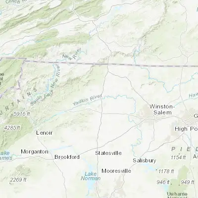 Map showing location of Elkin (36.244300, -80.848400)