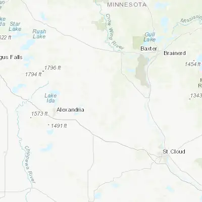 Map showing location of Long Prairie (45.974690, -94.865580)