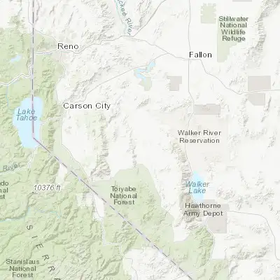 Map showing location of Yerington (38.985750, -119.162930)